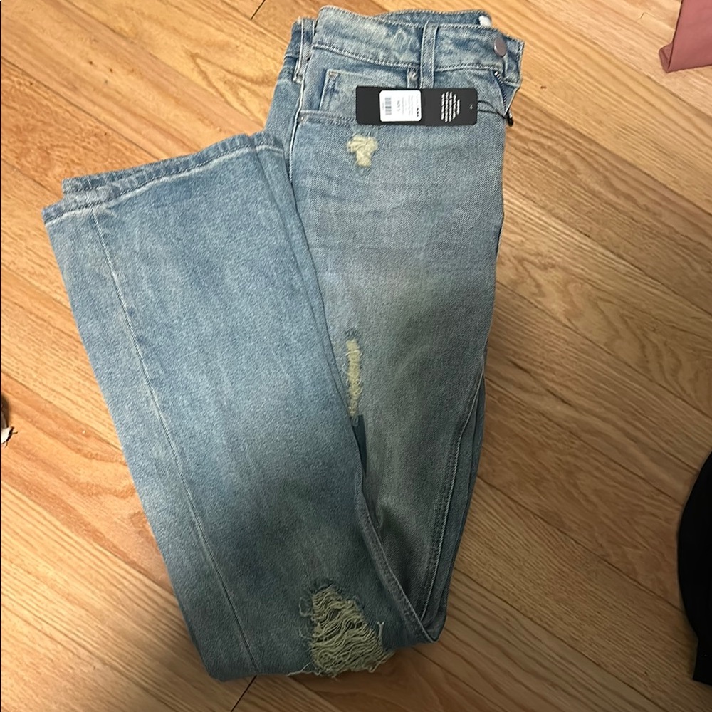 Women's Blue Distressed Jeans